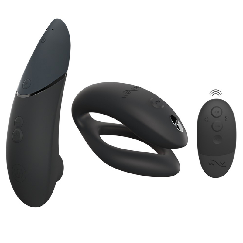 Лимитированный набор "Lust & Luxury Womanizer Next and We-Vibe Sync O" черный 
