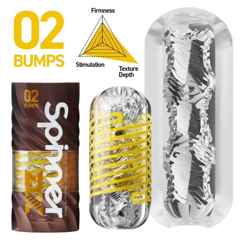 Мастурбатор с прокручивающим эффектом "Tenga Spinner DX 02 BUMPS" 
